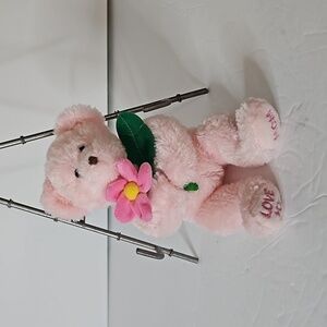 Ty Beanie Baby Bear "Love You Mom" Pink with Flower  Pre-owned